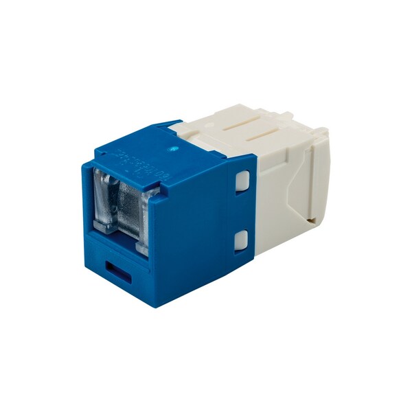 Panduit 1-PORT MOD JACK CAT6 8W8P UTP, MINICOM T568A/B SPRING SHUTTER, BLUE CJH688TGBU